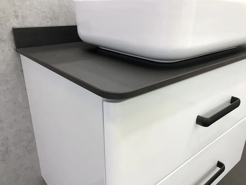 Тумба с раковиной Comforty Амстердам 75 00-00004668 подвесная Белая глянцевая МДФ / ЛДСП
