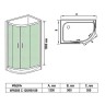Душевой уголок WeltWasser WW500 С 120х90 L 10000012452 профиль Хром стекло прозрачное