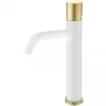 Смеситель для раковины Boheme Stick 122-WG.2 Белый Золото латунь