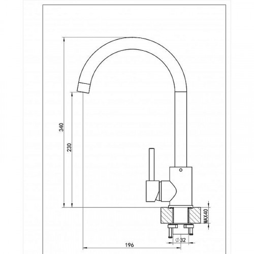 Смеситель для кухни Florentina Юна 313.39H.1123.501C цвет Нуар Классик