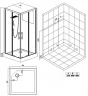 Душевая кабина Esbano EST-FORA-90CKR 90x90 ESKBFO90CKR без гидромассажа