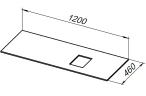 Столешница под раковину Allen Brau Infinity 120 R 1.21014.M Мрамор искусственный камень (литьевой мрамор)