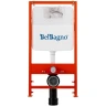 Комплект унитаза с инсталляцией BelBagno Uno-Tor BB5177CH-TOR/SC/BB026/BB044NERO с сиденьем Микролифт и Черной матовой клавишей смыва