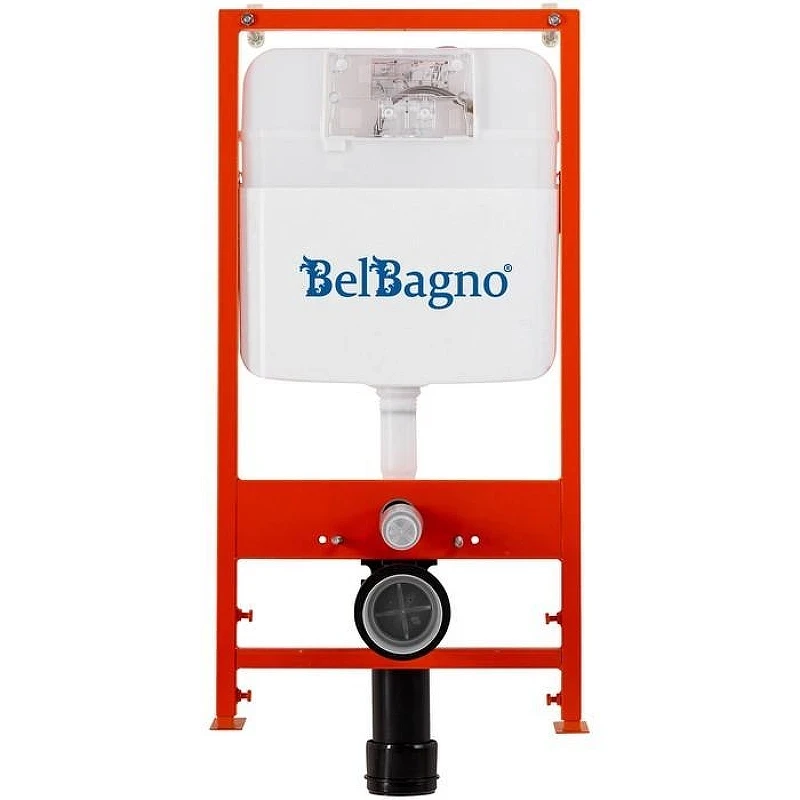 Комплект унитаза с инсталляцией BelBagno Uno-Tor BB5177CH-TOR/SC/BB026/BB044NERO с сиденьем Микролифт и Черной матовой клавишей смыва