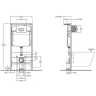 Комплект унитаза с инсталляцией BelBagno Uno-Tor BB5177CH-TOR/SC/BB026/BB044NERO с сиденьем Микролифт и Черной матовой клавишей смыва