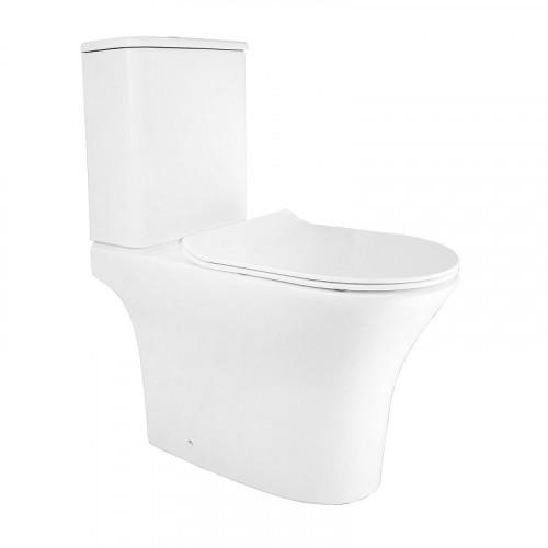 Унитаз компакт Azario Frento AZ-2311 цвет Белый с бачком и сиденьем Микролифт