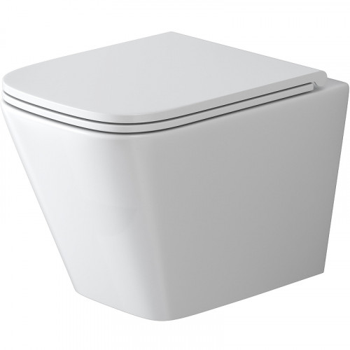 Унитаз Grossman GR-4479SQ подвесной Белый с сиденьем Микролифт фаянс подвесной