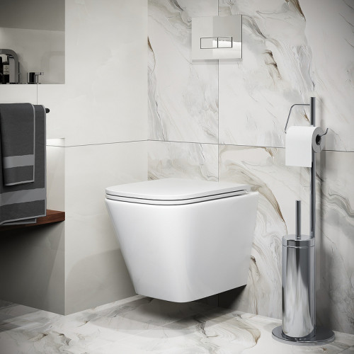 Унитаз Grossman GR-4479SQ подвесной Белый с сиденьем Микролифт фаянс подвесной