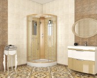 Душевая кабина Niagara Luxe NG-7715GBK 90x90 без гидромассажа