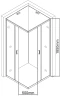 Душевой уголок Aquanet SE-900S 90x90 270063 профиль Хром стекло прозрачное