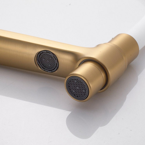 Смеситель для кухни Rose R658G цвет Золотой сатин Белый