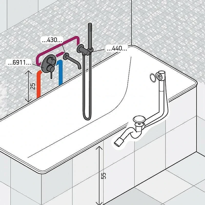 Смеситель для ванны Paini Cox 78PJSET26911BATH Золото матовое