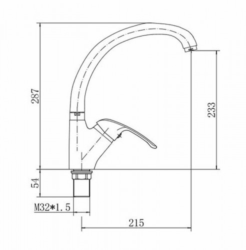 Смеситель для кухни Fashun A4105-2 цвет Хром