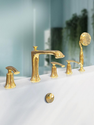 Смеситель на борт ванны AltroBagno Beatrice 020103 Or цвет Золото