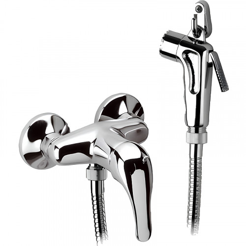 Гигиенический душ со смесителем Remer C332DP Хром латунь на стену