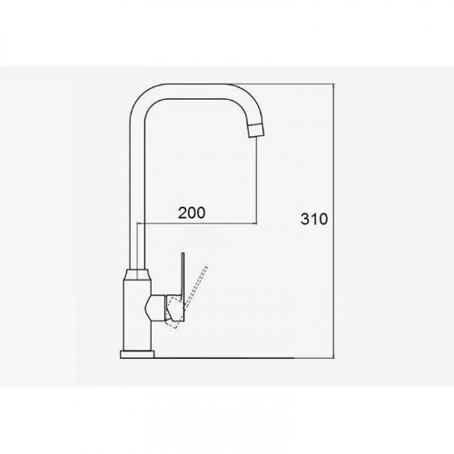 Смеситель для кухни D-Lin D155404-L цвет Хром