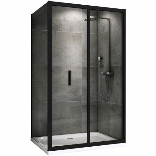 Душевой уголок Abber Sonnenstrand 120x75 AG07120B-S75B профиль Черный стекло прозрачное