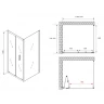 Душевой уголок Abber Sonnenstrand 120x75 AG07120B-S75B профиль Черный стекло прозрачное