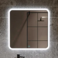 Зеркало Alavann Anna 80 ALV0019018 с подсветкой цвет Белый с сенсорным выключателем и подогревом
