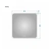 Зеркало Alavann Anna 80 ALV0019018 с подсветкой цвет Белый с сенсорным выключателем и подогревом