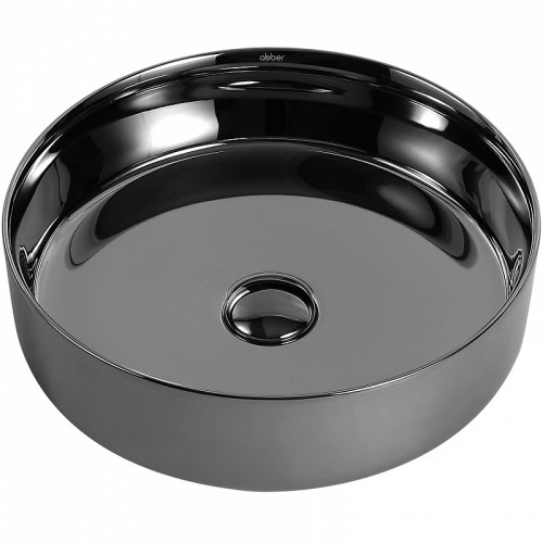 Раковина-чаша Abber Bequem 40 AC2109GS Серебро фаянс накладная