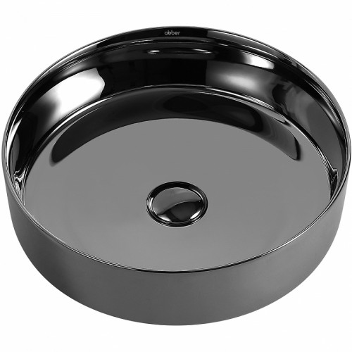 Раковина-чаша Abber Bequem 40 AC2109GS Серебро фаянс накладная