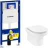 Унитаз с инсталляцией Jacob Delafon Elite EDX114RU-00 + Geberit Duofix Sigma UP320 111.300.00.5 с сиденьем Микролифт