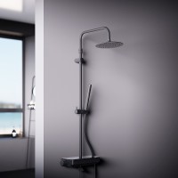 Душевая система Damixa Scandinavian Pure 936730300 Черная матовая латунь на стену