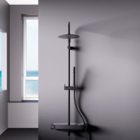 Душевая система Damixa Scandinavian Pure 936730300 Черная матовая латунь на стену