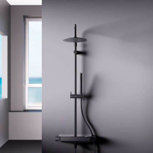 Душевая система Damixa Scandinavian Pure 936730300 Черная матовая латунь на стену