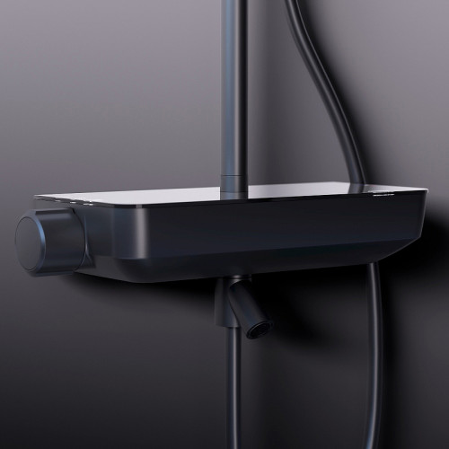 Душевая система Damixa Scandinavian Pure 936730300 Черная матовая латунь на стену