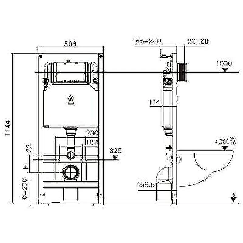 Комплект унитаза с инсталляцией WeltWasser AMBERG 506 ST + MERZBACH 043 MT-BL + AMBERG RD-WT 10000011348 цвет Черный матовый с сиденьем Микролифт и клавишей смыва цвет Белый