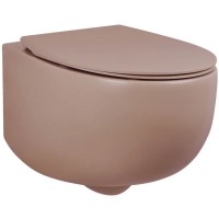 Унитаз AeT Dot 2.0 S555T0R0V6142 подвесной Розовый матовый без сиденья фарфор подвесной