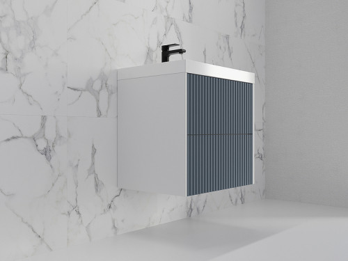 Тумба под раковину Style Line Стокгольм 60 ЛС-00002306 подвесная Графит софт МДФ / ЛДСП