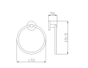 Кольцо для полотенец Rav Slezak Colorado COA0104Z Золото