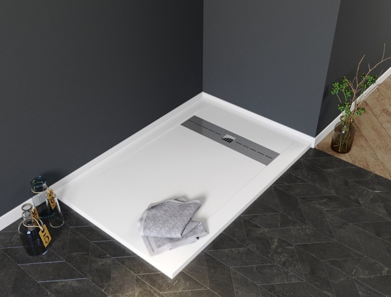 Душевой поддон из искусственного камня Aquanet Delight 120x80 255442 Белый