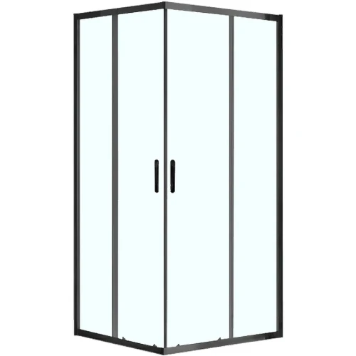 Душевой уголок Azario Milton 100x100 AZ-ND1142 1000 Black профиль Черный стекло прозрачное