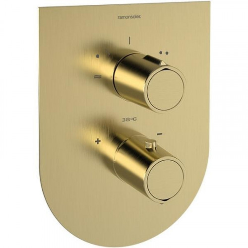 Смеситель для душа Ramonsoler Tzar 348712SOC с термостатом Золото брашированное
