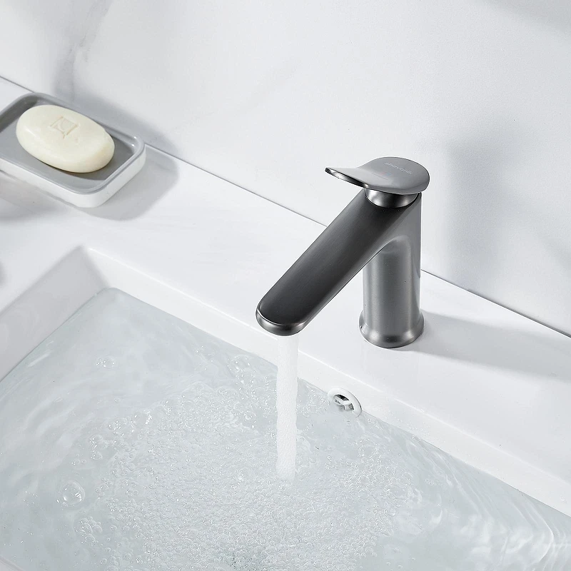 Смеситель для раковины Shevanik S4701T цвет Оружейная сталь