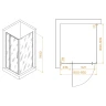 Душевой уголок RGW Passage 80x90 350807889-14 профиль цвет Черный стекло прозрачное