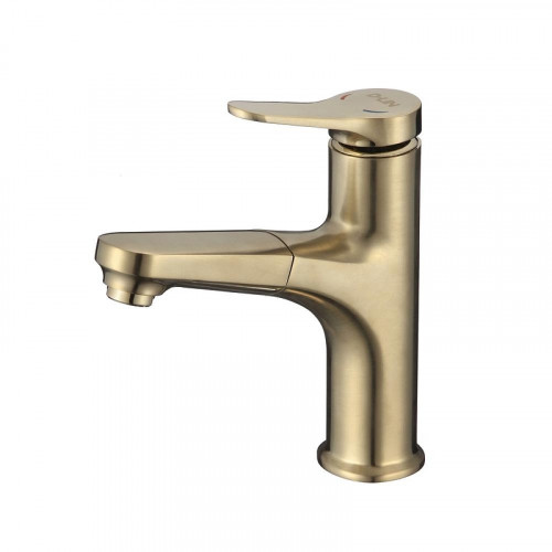 Смеситель для раковины D-Lin D158367-J цвет  Золотой сатин