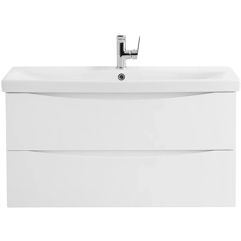 Тумба под раковину BelBagno Marino-Cer 100 MARINO-CER-1000-2C-SO-BL-P подвесная Bianco Lucido МДФ / ЛДСП