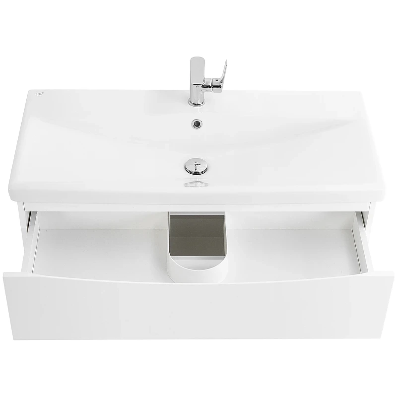 Тумба под раковину BelBagno Marino-Cer 100 MARINO-CER-1000-2C-SO-BL-P подвесная Bianco Lucido МДФ / ЛДСП