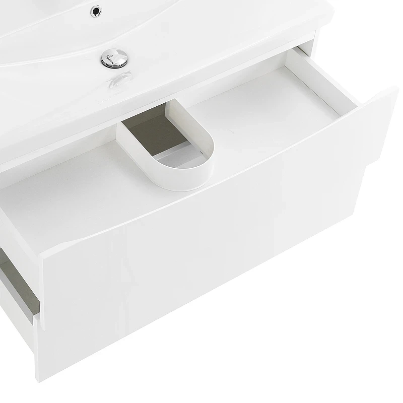 Тумба под раковину BelBagno Marino-Cer 100 MARINO-CER-1000-2C-SO-BL-P подвесная Bianco Lucido МДФ / ЛДСП