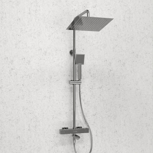 Душевая система WasserKRAFT A199.118.141.010.CH Thermo с термостатом Хром латунь на стену