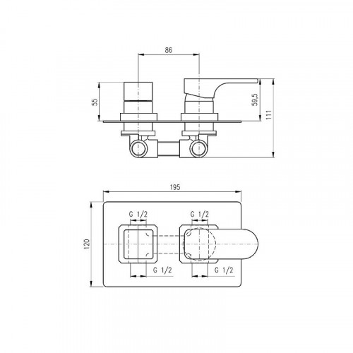 Смеситель для душа Rav Slezak Yukon YU186KCMAT цвет Черный матовый