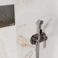 Гигиенический душ со смесителем WasserKRAFT Main 4138 Хром латунь на стену