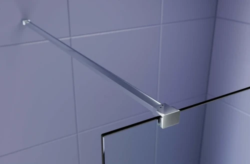 Душевая перегородка Aquatek Walk In 90 AQ.WI.090.3CH профиль Хром стекло прозрачное с матовой полосой