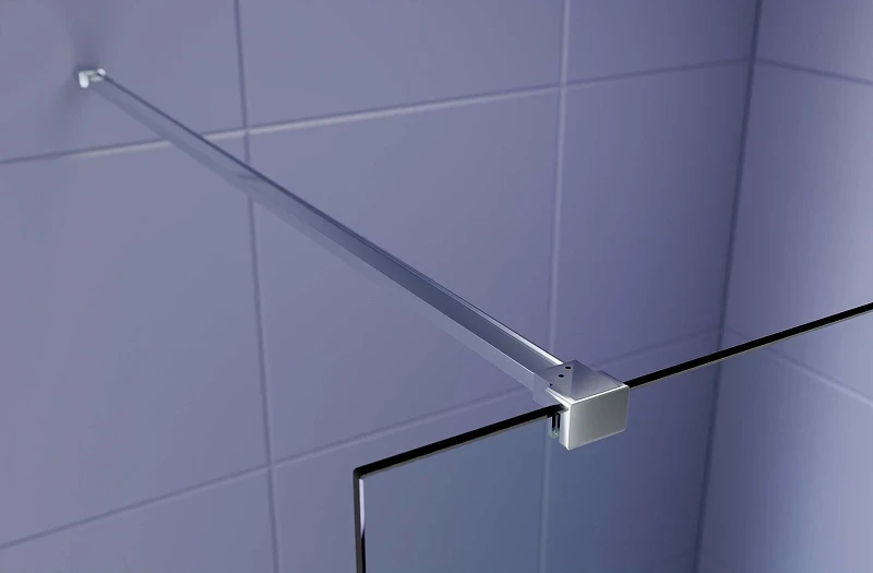 Душевая перегородка Aquatek Walk In 90 AQ.WI.090.3CH профиль Хром стекло прозрачное с матовой полосой