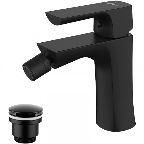 Смеситель для биде Lemark Ursus LM7208BL Черный матовый латунь